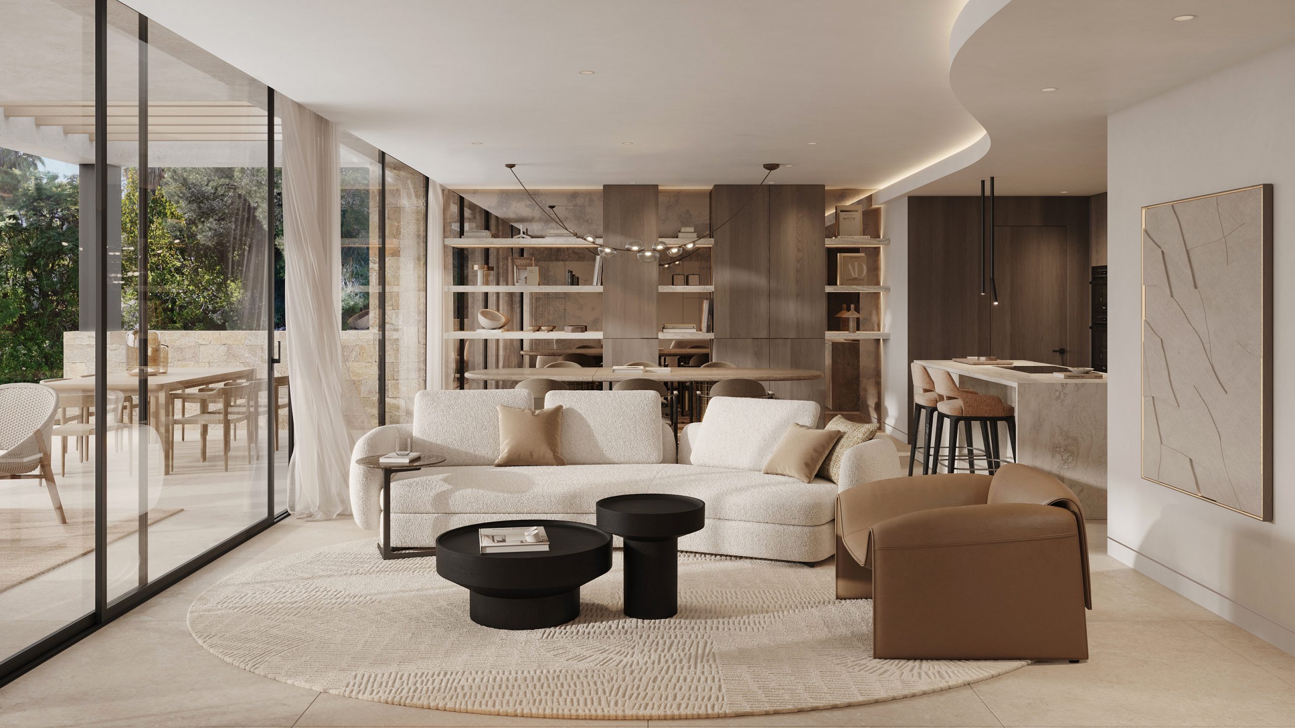 living area of villa Noura